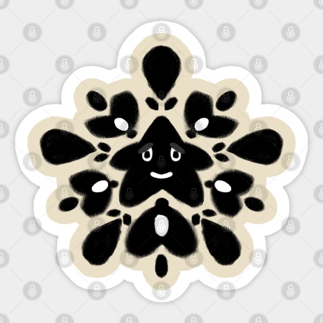 StarBurst Black Sticker by PifflesPieces